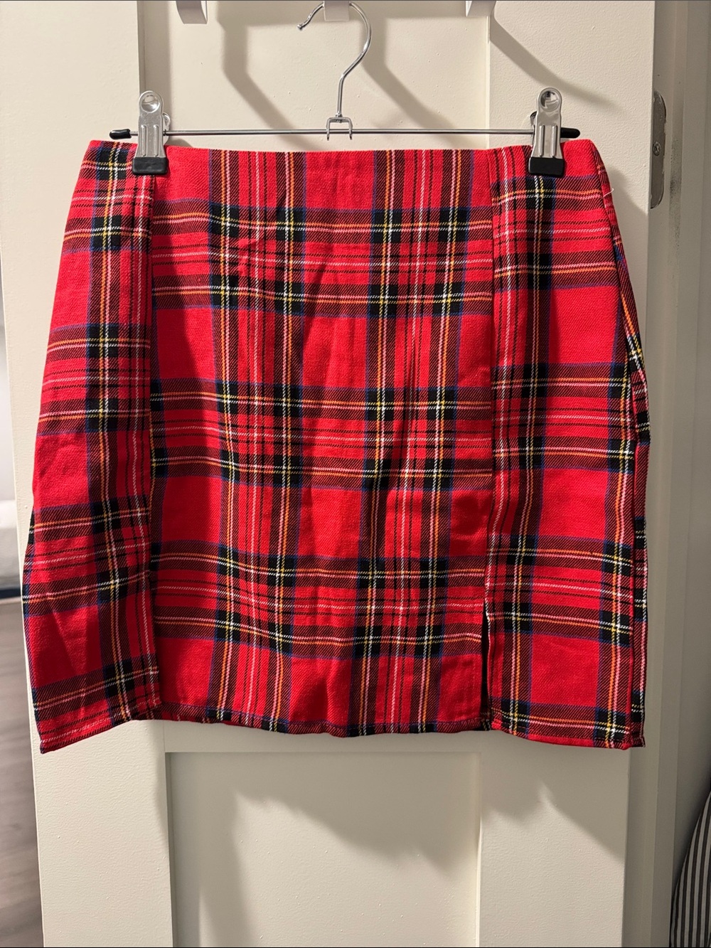 Women’s Red Plaid Mini Skirt - Classic Tartan Style
